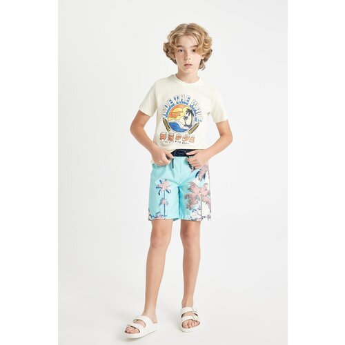 Defacto Boy's Palm Tree Patterned Swim Shorts Slike