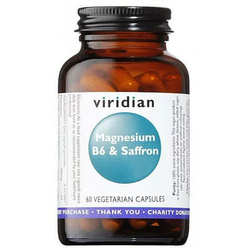 Viridian Nutrition Magnezij z B6 in žafranom (60 kapsul)