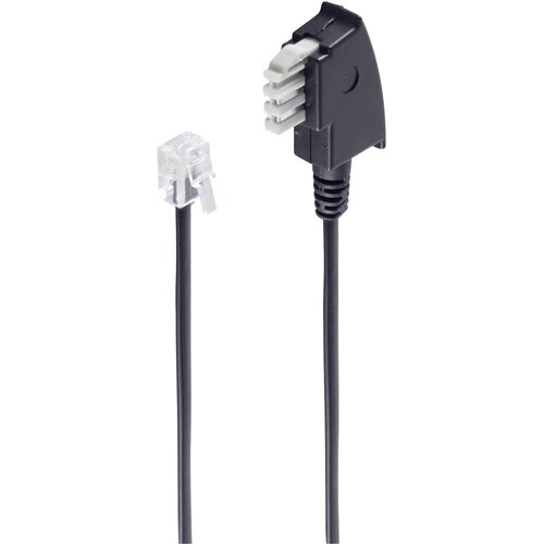 Shiverpeaks faks priključni kabel [1x mo&amp;scaron;ki konektor tae-n - 1x RJ11 vtič 6p4c] 3 m črna, (20411215) Slike
