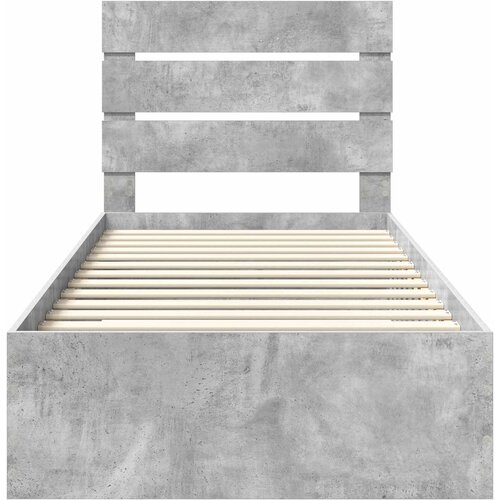  Krevetna konstrukcija s ladicama Betonski sivi 90 x 200 cm Siva 203 x 93 x 100 cm Slike