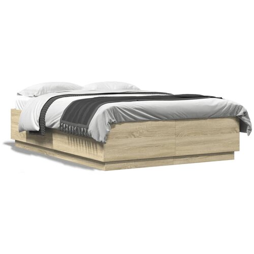 VidaXL Okvir za krevet boja hrasta 150x200 cm konstruirano drvo Slike