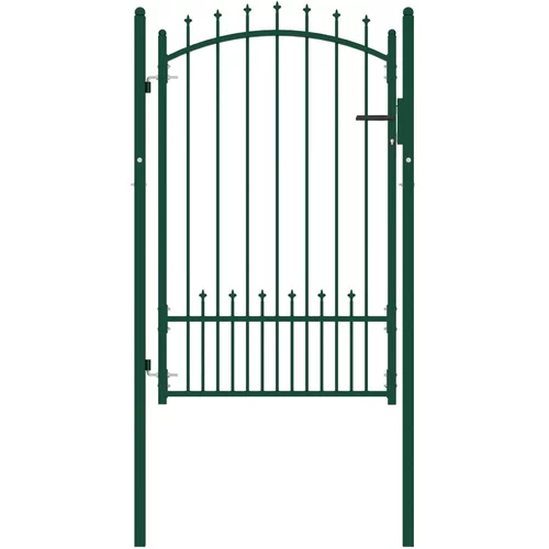  Vrata za ogradu sa šiljcima čelična 100 x 150 cm zelena