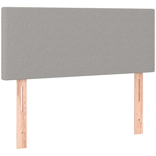  Okvir kreveta s oprugama i madrac svjetlosivi 80x200cm tkanina Slike