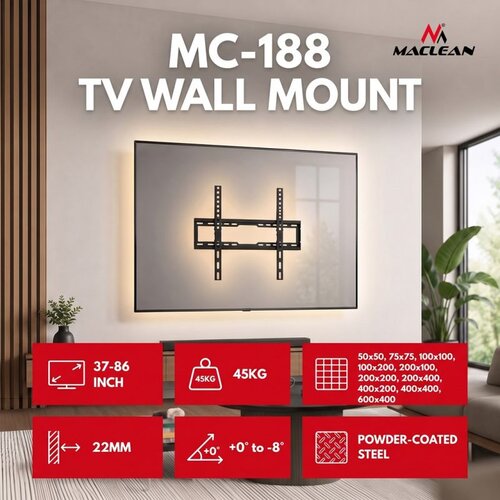 Maclean Stenski nosilec za TV Mac-Lean MC-188 45kg, (5000558201) Slike