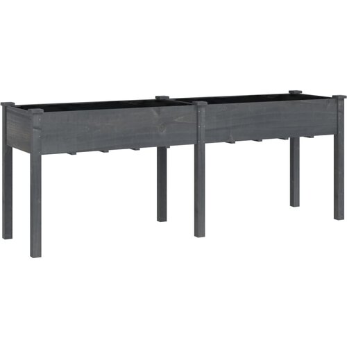 Maison Chic Cvetlično korito - Cvetlični Lonec s podlogo sive barve 203x53x76 cm trden les jelke, (21788980) Cene
