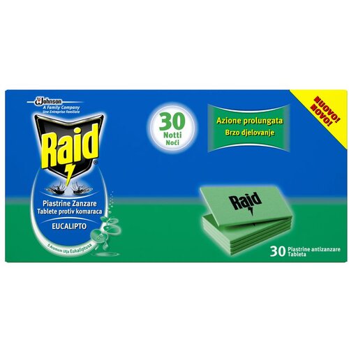 Raid laminirane tablete za električni aparatić miris eukaliptusa 30 kom Slike
