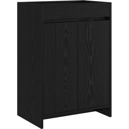 vidaXL Kopalniški kabinet pod umivalnikom Črni hrast 56 x 37,5 x 81 cm, (5000245214) Cene