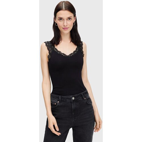 Pieces PCBARBERA LACE TOP Crna Cijene