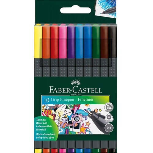 Faber-Castell Marker Grip Finepen, 10 kosov Slike