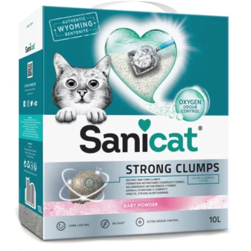 Sanicat Strong Clumps sprijemljivi pesek za mačke - 10 l