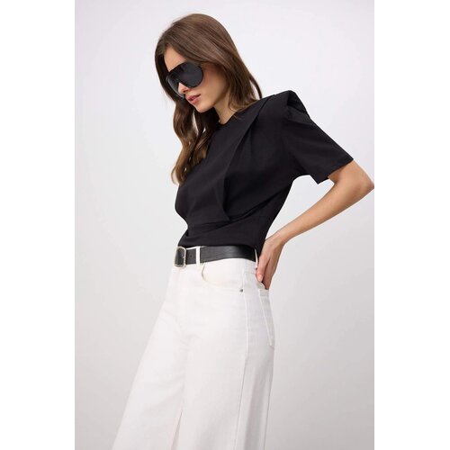 TRENDYOLMILLA Ženska majica TWOSS26TS00250, Crna Cene