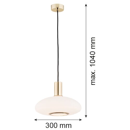  Argon 4358 - Luster na sajli SAGUNTO 1xE27/15W/230V, prečnik 30 cm, mesing Slike