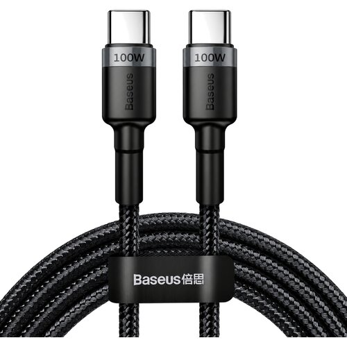 Baseus Cafule Flash pleten USB-C v USB-C kabel 100W sivo-črne barve dolžine 2m Cene
