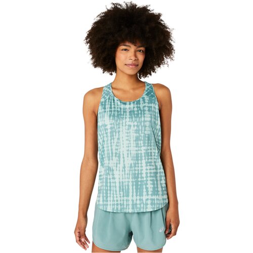 Asics Majice s kratkimi rokavi Road All Over Print Tank Zelena Slike