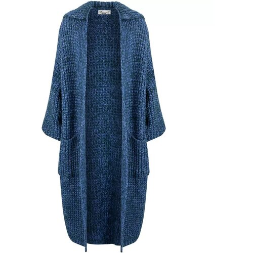 Pri Long warm cardigan sweater thick weave VALERIA Slike