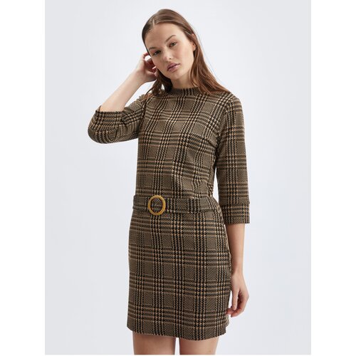 Orsay Brown Ladies Patterned Dress - Women Slike