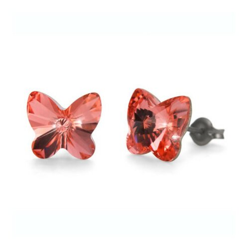  Ženske oliver weber sensitive butterfly rose peach mindjuše sa swarovski kristalima ( s24011.262 ) Cene
