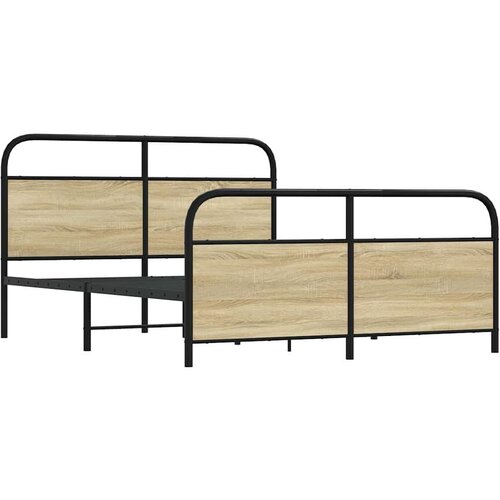 VidaXL Metalni okvir kreveta bez madraca boja hrasta sonome 160x200 cm Slike