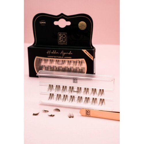 SOSU Cosmetics Hidden Agenda Undetectable Lashes samoljepljive pojedinačne trepavice 12 mm Brown 16 kom Slike