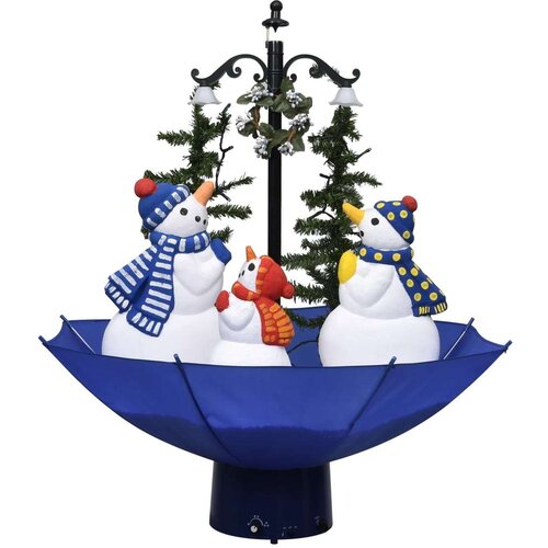 VidaXL Božićno drvce koje sniježi sa stalkom plavo 75 cm PVC Slike