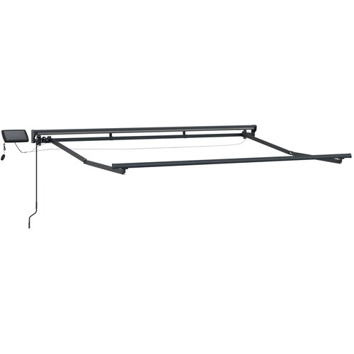  Ručni okvir tende s LED-ima Antracit 3,5 x 2,5 m Aluminij Slike