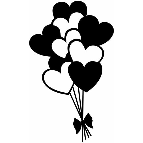 Wallity Zidna dekoracija Balloons Black Cene