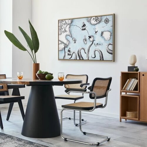 Slika - Treasure Map (1 Part) Wide 120x80 U prirodnom drvenom okviru Slike