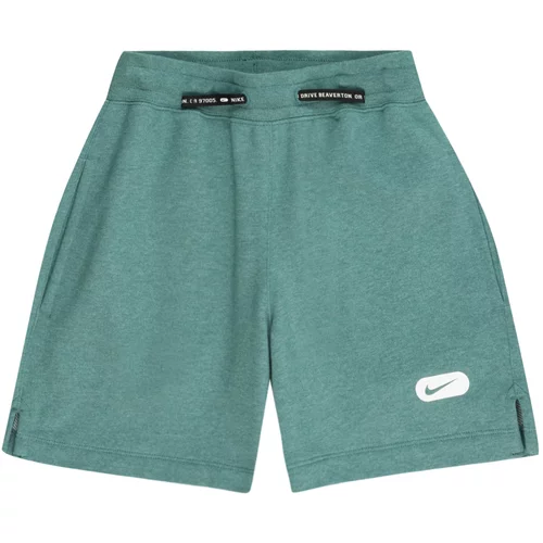 Nike Sportske hlače smaragdno zelena / bijela