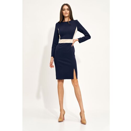Nife Woman's Dress S207 Navy Blue Cene