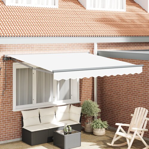 vidaXL Retraktilna tenda Bela 350x250 cm Cene