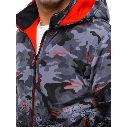 DStreet Gray men's reversible camo jacket TX4051 Slike