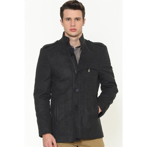 Dewberry PLT8378 MEN&amp;#039;S COAT-STRAIGHT ANTHRACITE Slike