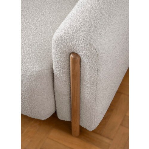 ELTAP Sivo-bež sklopiva/s prostorom za odlaganje sofa od boucl&amp;eacute; tkanine 244 cm Arcadova &amp;ndash; Slike