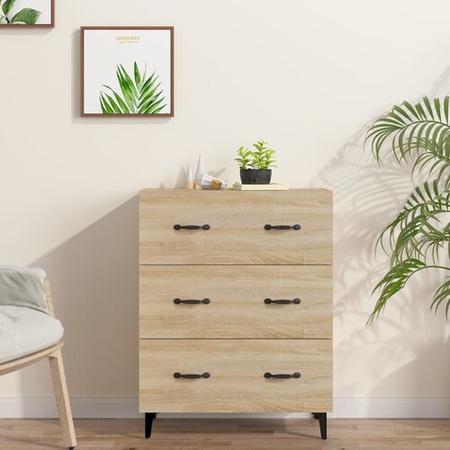 vidaXL Komoda sonoma hrast 69,5x34x90 cm konstruiran les Cene