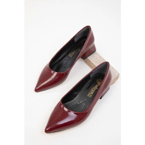 Soho Claret Red Patent Leather Women's Classic Heeled Shoes 18391