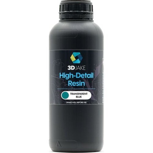 3DJAKE 8K High-Detail Resin Transparent Blue - 500 g Slike