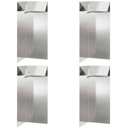 vidaXL Ograja za polže 4 pcs srebrna 10 x 10 x 25 cm Nerjaveče jeklo, (5000110889) Cene