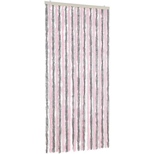 vidaXL Zavesa proti mrčesu srebrno siva in roza 90x220 cm šenilja, (21086232) Cene
