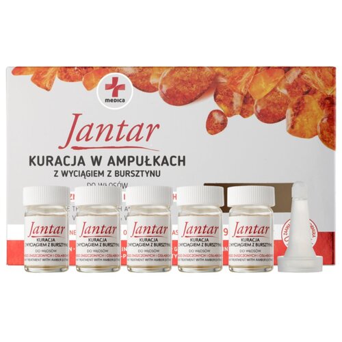 Ideepharm Medica Jantar obnovitvena kura za poškodovane in krhke lase 5 x 5 ml Cene