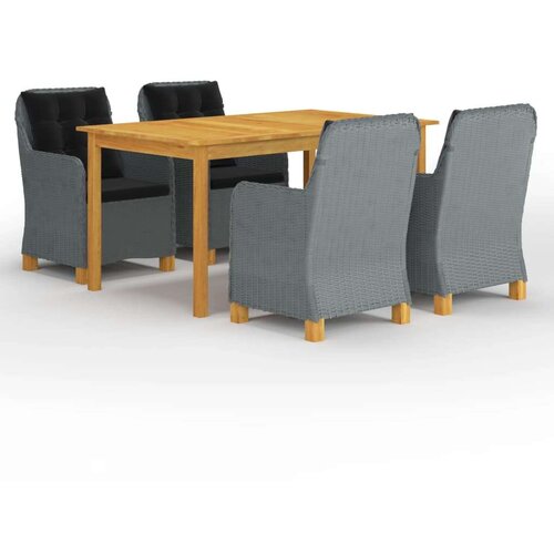  5-dijelni vrtni blagovaonski set svjetlosivi Cijene