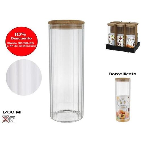  STAKLENKA 1700ML DELIS BOROSILIKATNO STAKLO BAMBUS Cijene