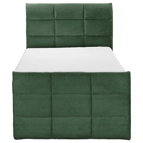 MID.YOU POSTELJA BOXSPRING 120 cm x 200 cm , tekstil, leseni material olivno zelena Slike