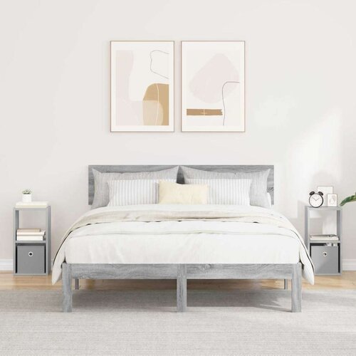  Noćni ormarić s ladicama 2 pcs Siva Sonoma 25 5 x 22 x 49 5 cm Cene