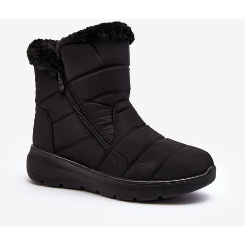 Kesi Black women's Zeuna zippered snow boots with fur