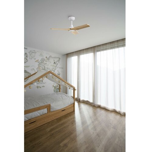 Faro 33805WT - Stropni ventilator HEYWOOD S, drvo/bela, prečnika 90 cm, WT + daljinski upravljač Slike