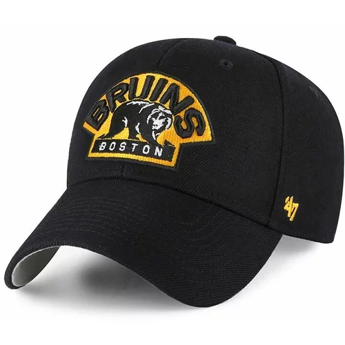 47 Brand Kapa sa šiltom s dodatkom vune NHL Boston Bruins boja: crna, s aplikacijom