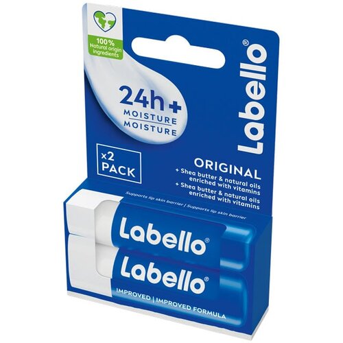 Labello Original 24h Moisture Lip Balm Duo Set balzam za ustnice 2 x 4,8 g Slike