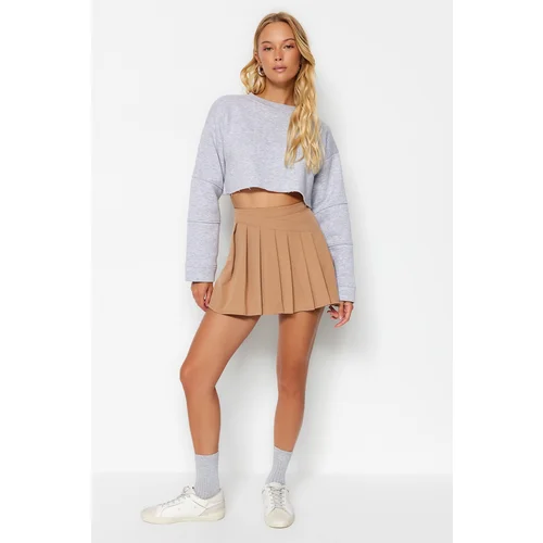 Trendyol Shorts - Brown - High Waist