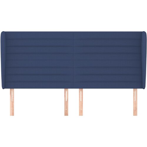  Uzglavlje s u&amp;scaron;ima plavo 203x23x118/128 cm od tkanine Slike