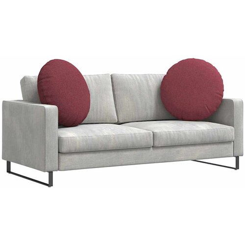  Jastučići za sjedenje 2 pcs Vinska crvena &amp;Oslash;60 x 21 cm tkanina Slike